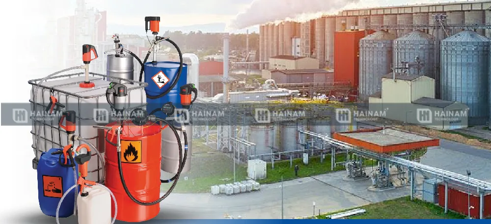 Lưu ý khi bơm hóa chất ăn mòn từ thùng phuy